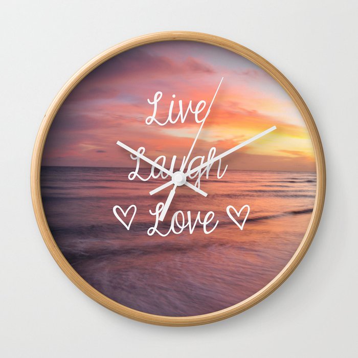 Live Laugh Love - Beach Wall Clock