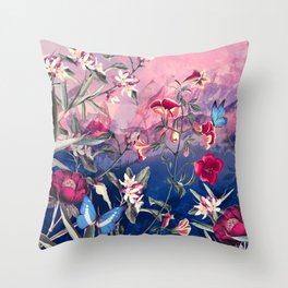 Fuschia Pink Throw Pillows Society6 Scarlet Haze Throw Pillow