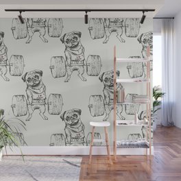 Pug Lift Wall Mural