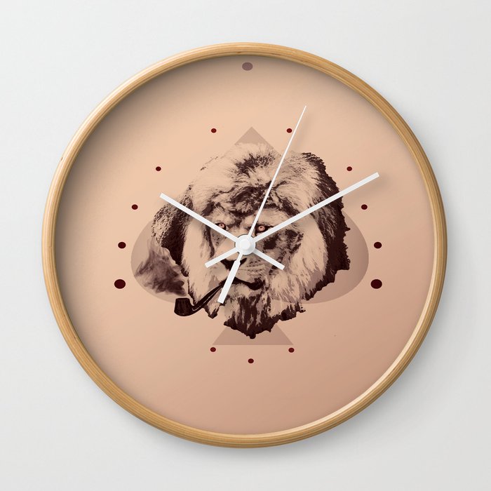 the pipe lion Wall Clock