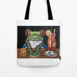 "Mardi Gras Hurricane" - Frogs After Five collection Tote Bag