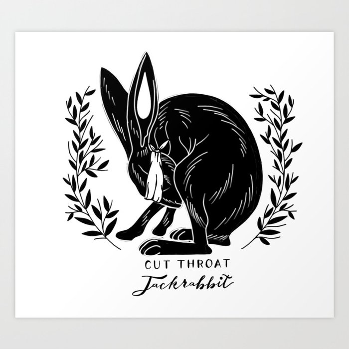 The Blind Jack Rabbit Art Print by cutthroatjackrabbit | Society6