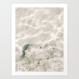 Clear water | beach fine art photography | sea wave and sand Art Print