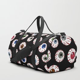 Creepy Eyeballs pattern. Digital Illustration Background Duffle Bag