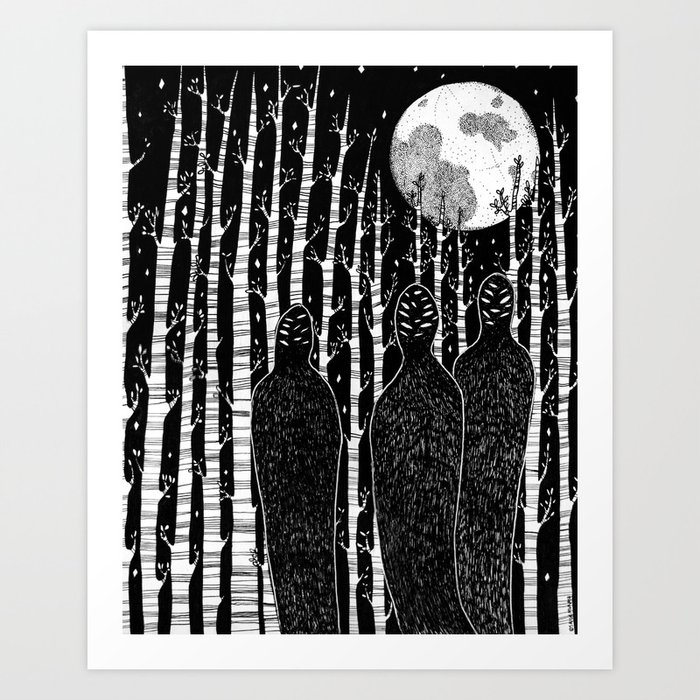 The People in the Forest Art Print