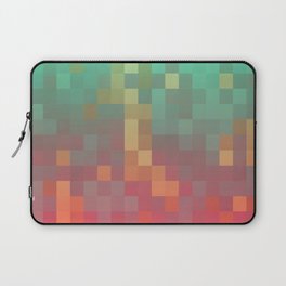 geometric pixel square pattern abstract background in pink green Laptop Sleeve