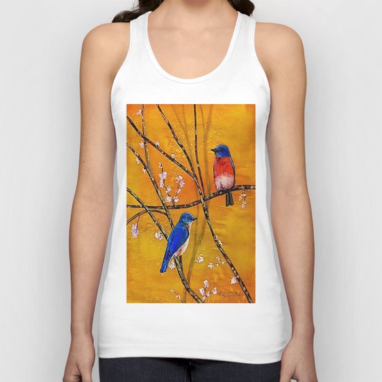 Blue Birds Unisex Tank Top