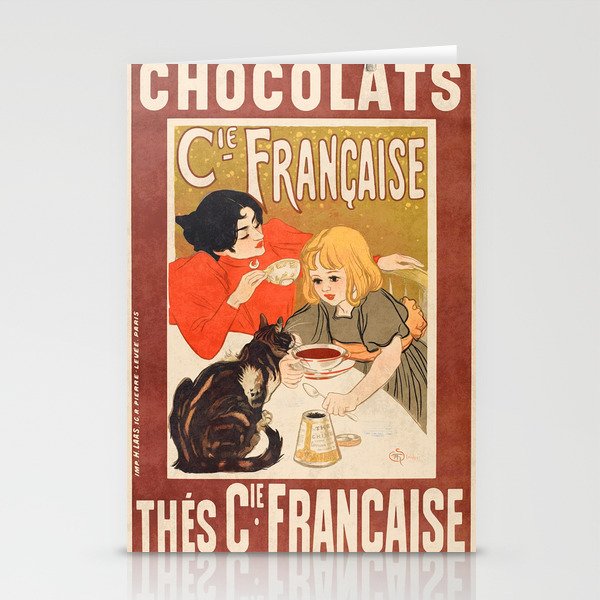 French Chocolates Advertisement  Stationery Cards