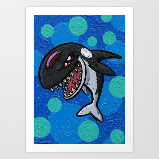 Bitey the Orca Art Print