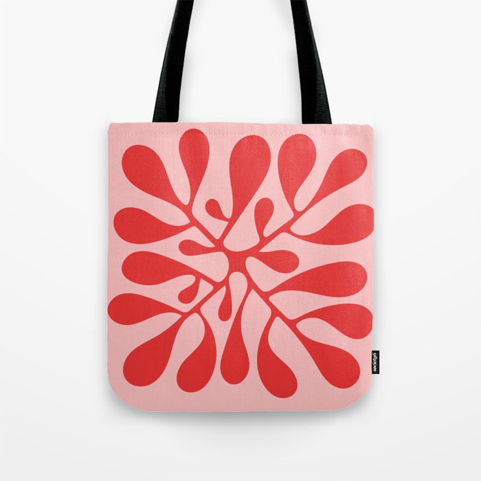 Matisse Inspired Abstract Cut Outs red Tote Bag