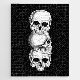 3 Skulls Stacked On Top of Each Other Jigsaw Puzzle