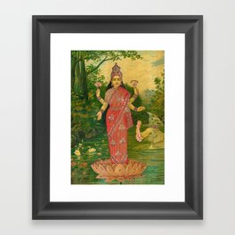 Lakshmi by Raja Ravi Varma Framed Art Print
