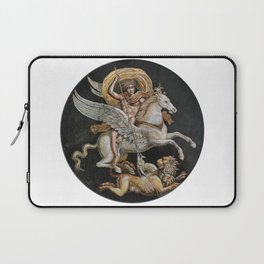 Bellerophon riding Pegasus and slaying the Chimera. Laptop Sleeve