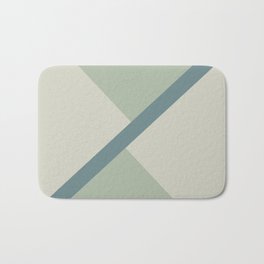 Muted Aqua Green and Beige Line Pattern 2021 Color of the Year Aegean Teal & Accent Shades Bath Mat | Bluegreen, Stripes, Teal, Green, Lineart, Patterns, Neutral, Rhythmic, 2021, Tan 