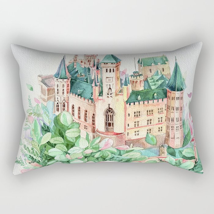 Botanical Castle Rectangular Pillow
