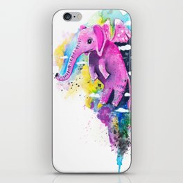 Pink Elephant iPhone Skin