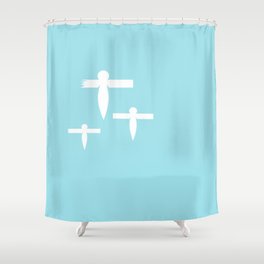 anime paper birds Shower Curtain