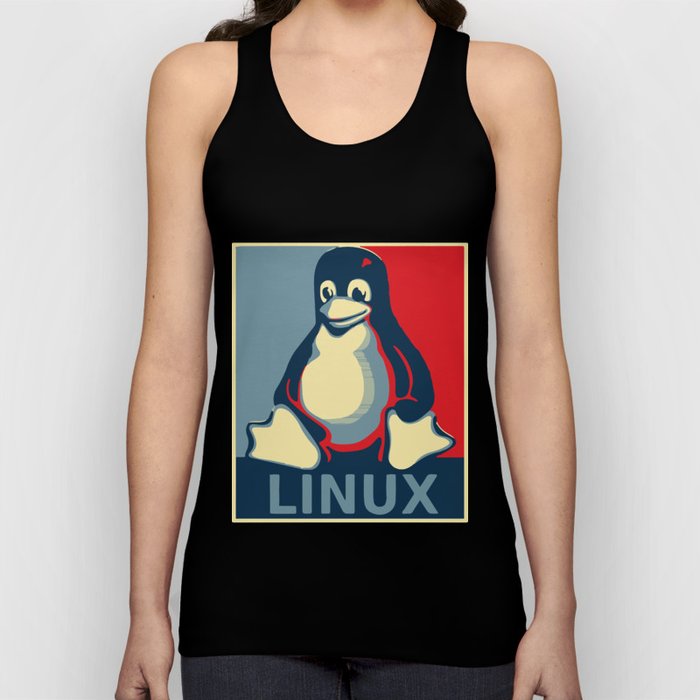 Linux Tux classic Obama poster Tank Top