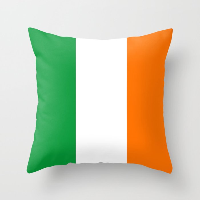 The National Flag Of Couthern Ireland Eire Throw Pillow