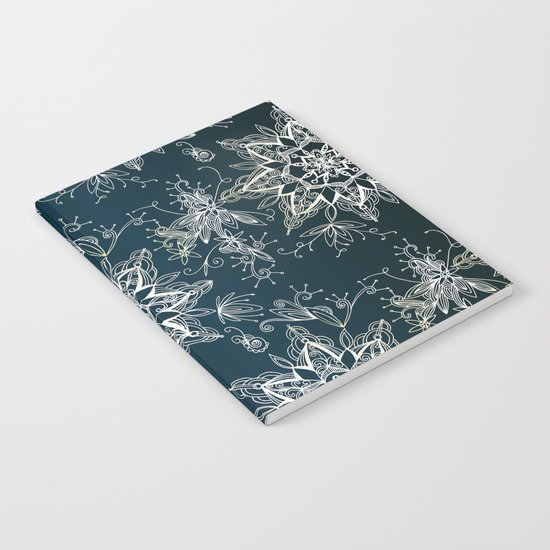 Zendala snowflake denim Notebook