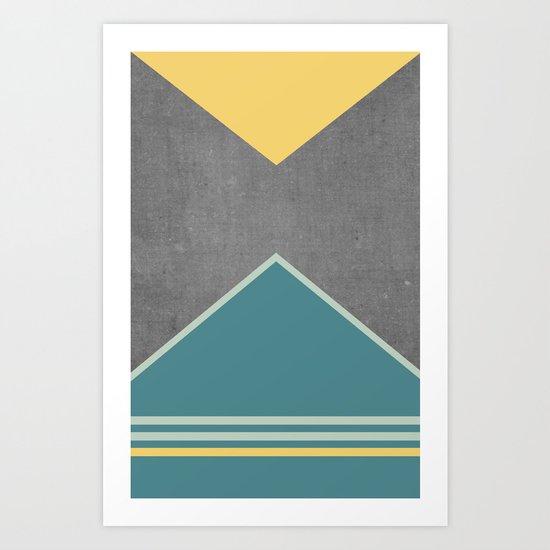 Concrete & Triangles III Art Print