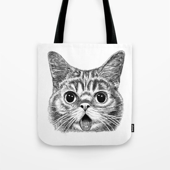 Tongue Out Cat Tote Bag