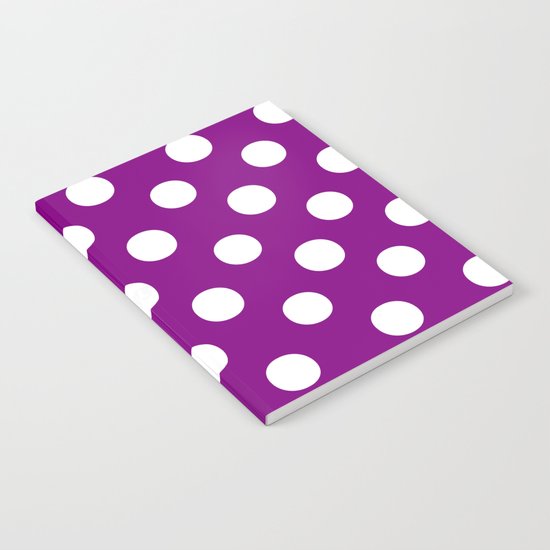 Polka Dots (White/Purple) Notebook