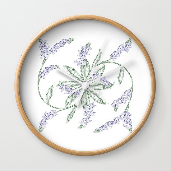 Forget-me-not pattern Wall Clock