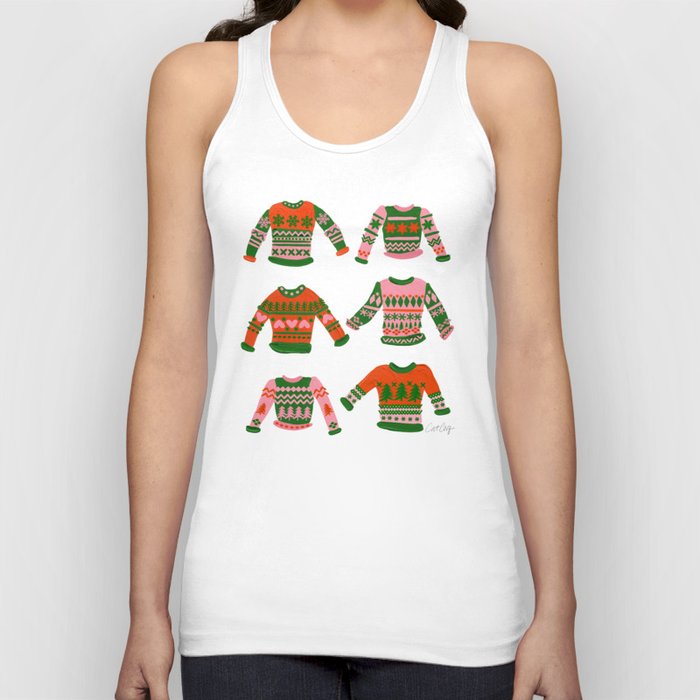 Christmas Sweaters – Green & Red Tank Top