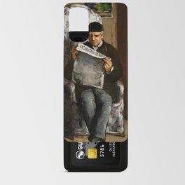 The Artist's Father, Reading L'Evenement, 1866 by Paul Cezanne Android Card Case