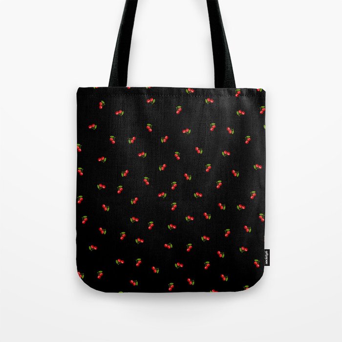Dark Delicate Cherry Tote Bag