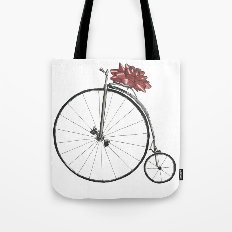 Christmas Bicycle Tote Bag By Michellekrasny Society6