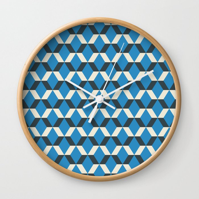 Shapes 23 in Blue Wall Clock