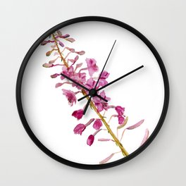 Flowers of fireweed Wall Clock