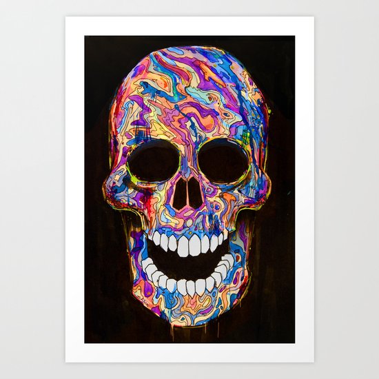 Chromatic Skull 02 Art Print