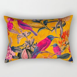 Vintage And Shabby Chic - Colorful Summer Botanical Jungle Garden Rectangular Pillow