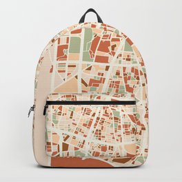 BEIRUT LEBANON CITY MAP EARTH TONES Backpack