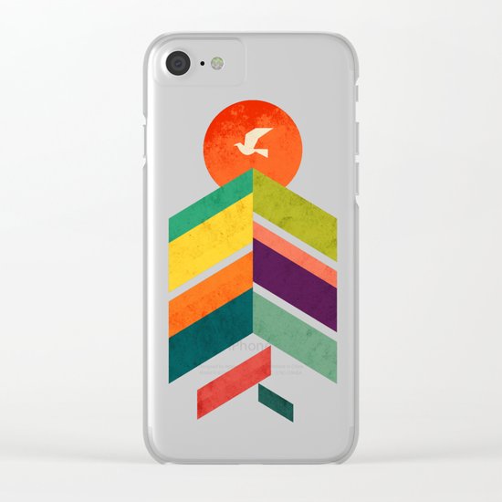 Lingering Mountains Clear iPhone Case