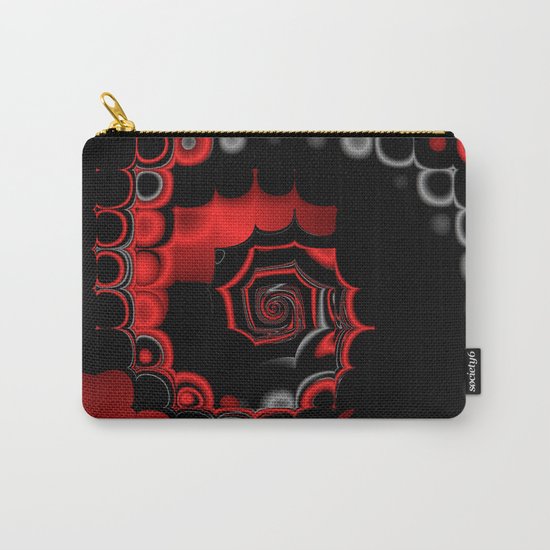 TGS Fractal Abstract in Red and Black Carry-All Pouch