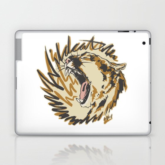 Wildcat Roar - Mountain Lion - Orange Ochre Laptop & iPad Skin