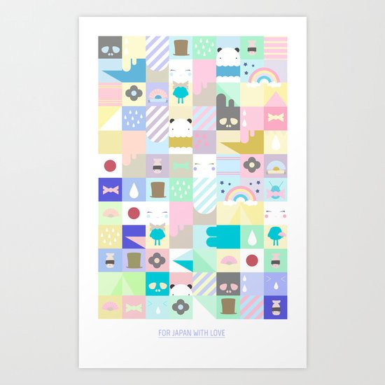 For Japan with love Art Print