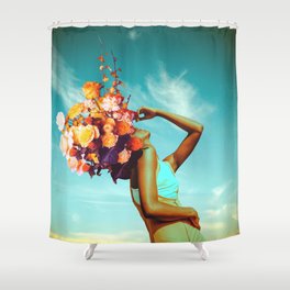 Beautiful surreal flower head  Shower Curtain