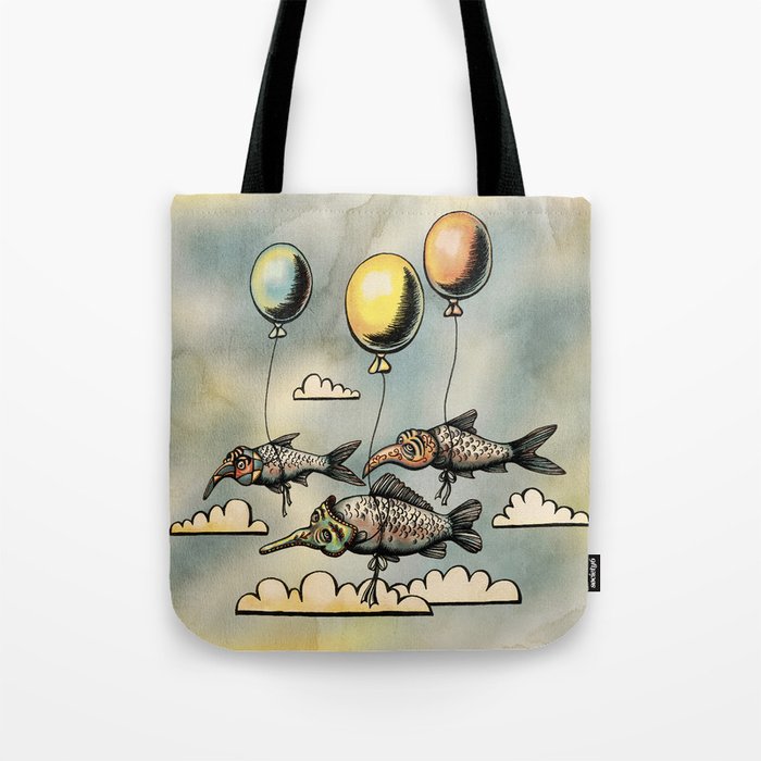 Flying Fishes Tote Bag