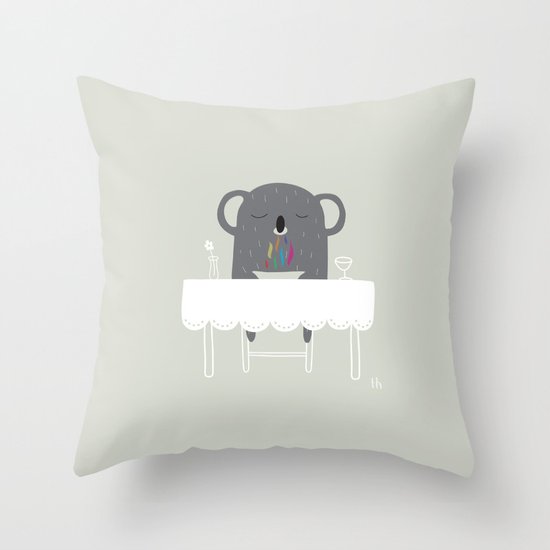 The Happy Dinner Throw Pillow