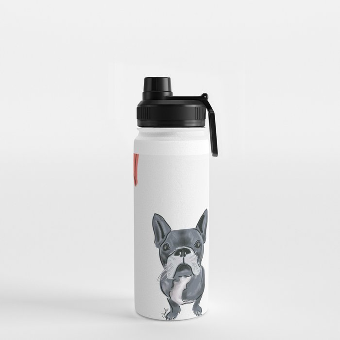 French Bull dog love Water Bottle