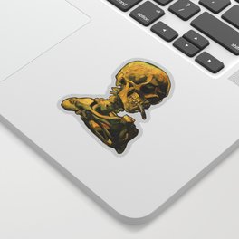 Vincent Van Gogh - "Skull of a Skeleton with Burning Cigarette" Sticker