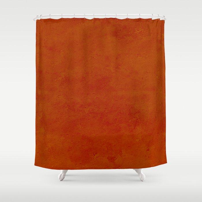 concrete orange brown copper plain texture Shower Curtain