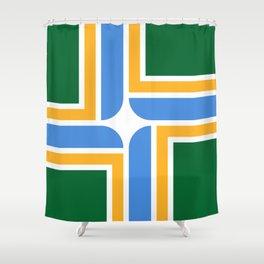 flag of Portland, Oregon. Shower Curtain