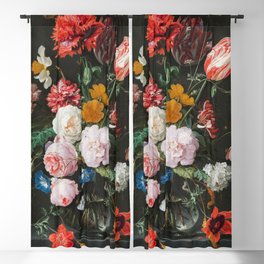 Dutch Golden Age Floral Painting Blackout Curtain
