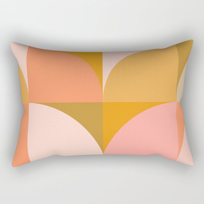 Abstract Sunny Fields Pattern Rectangular Pillow